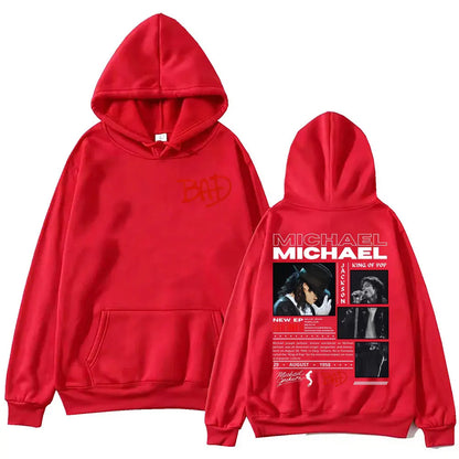 90's Rock Singer Michael Jackson Merch Hoodies Fashion Vintage Hooded Sweatshirts Men Women Casual Loose Pullovers Streetwear