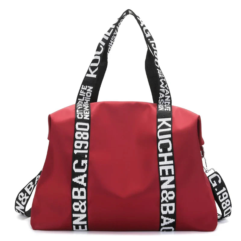 Women's Large Capacity Nylon Shoulder Bag Casual Top-Handle Fashion Tote Crossbody Handbag
