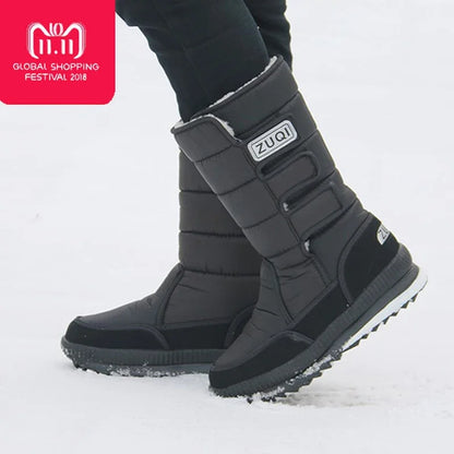 Men Boots Winter Waterproof Snow Shoes with Fur Plush Warm Men Snow Boots Spring Footwear Comfortable Adult Casual Shoes
