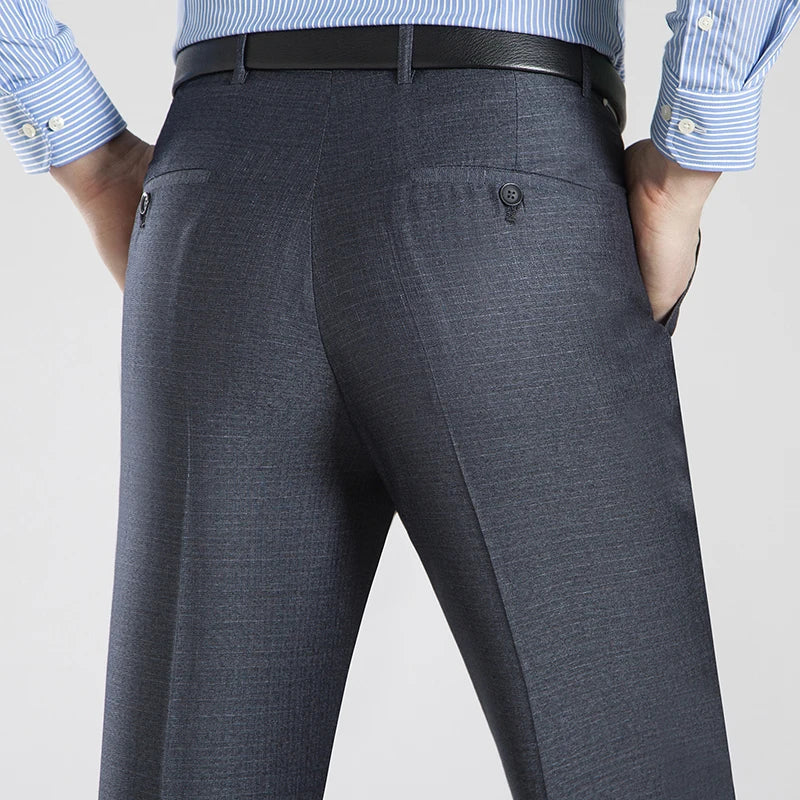 Summer Business Thin Suit Pants For Men 29-44 Spring Autumn Male Formal Stretch Solid Dress Office Trousers