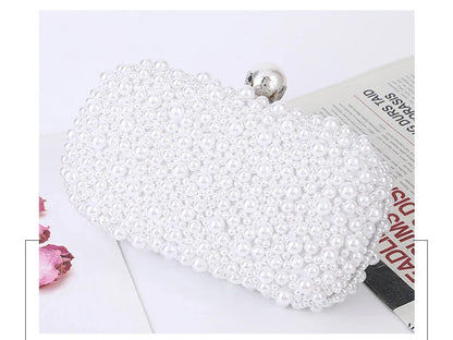 Luxury Wedding Evening Dress Bag Chain Shoulder Bag Women's Pearl Wallet Women's Party Handbag Fashion Designer Brand Purse