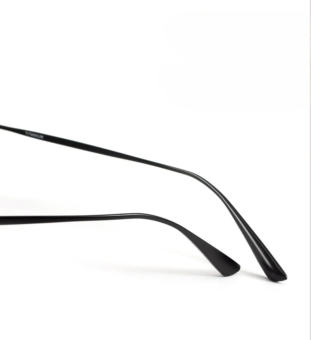 Fashion New Polygon Pure Titanium Outdoors Sun Protection Sunglasses High-quality Ultra Light Frame Support Prescription Lenses