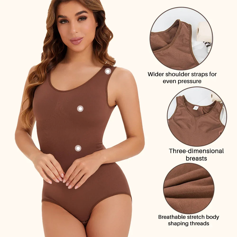 Women Slimming Bodysuit Black Brown Color Shapewear Corset Reducing Body Shaper Underwear Tummy Control Panties Briefs