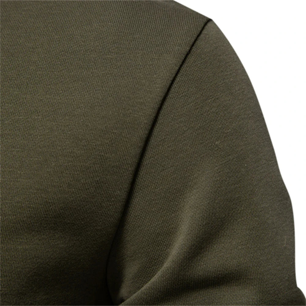 Cotton-blend Mens Crew Neck Solid Color Sweatshirts Pullover Casual Sport Sweatshirt for Men