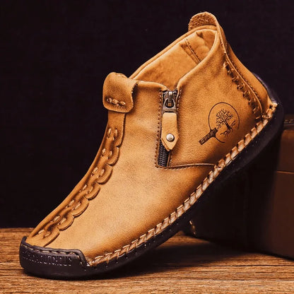 2026 New Style Comfortable Loafers Fashion Ethnic Style Casual Shoes Men's Slip-on Spring Breathable Boots Plus Size Ankle Boots