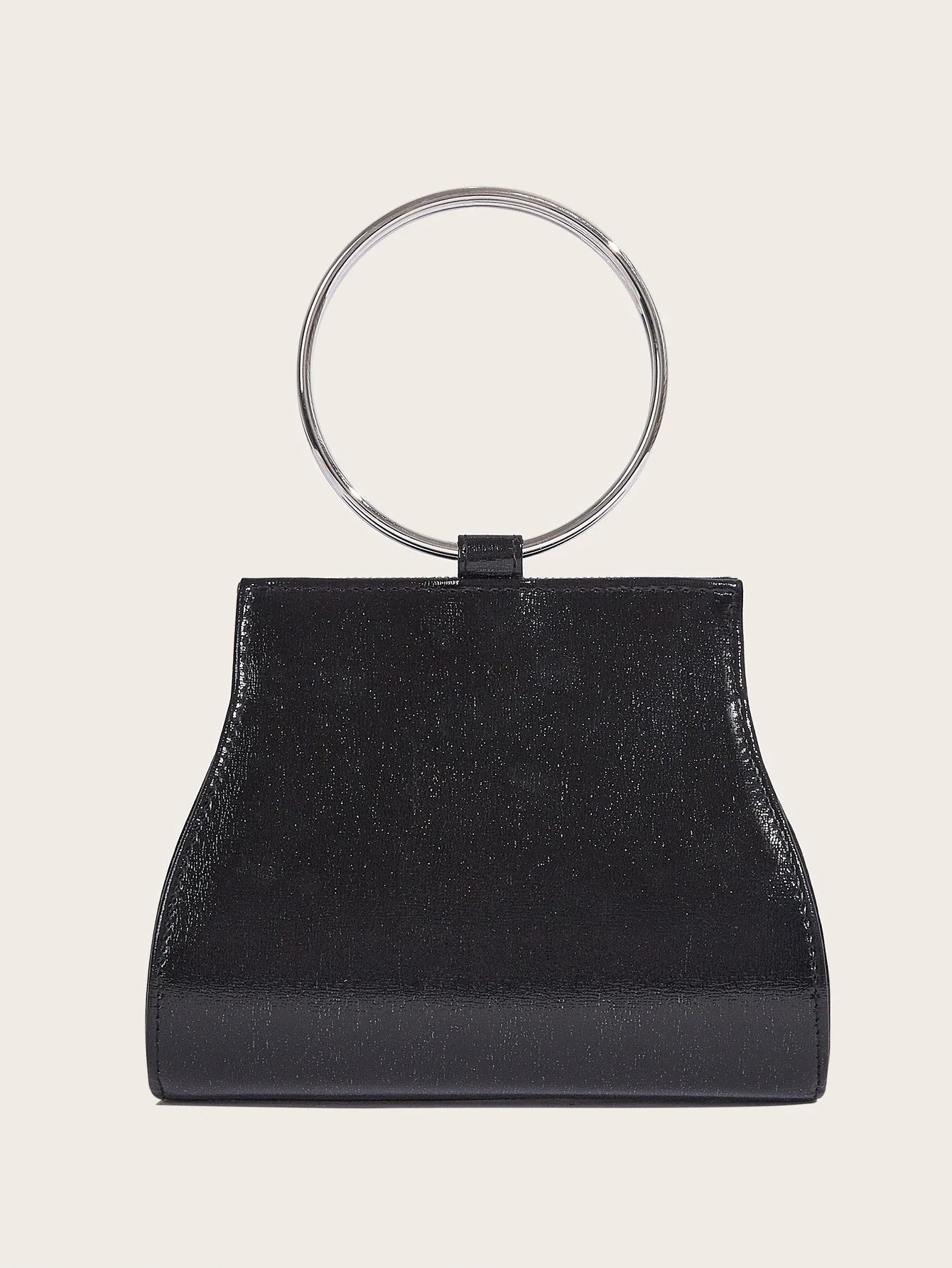 Banquet Bag Wedding Fashion Handbag Silver Artificial Leather Handmade Diamond Chain Bag for Women