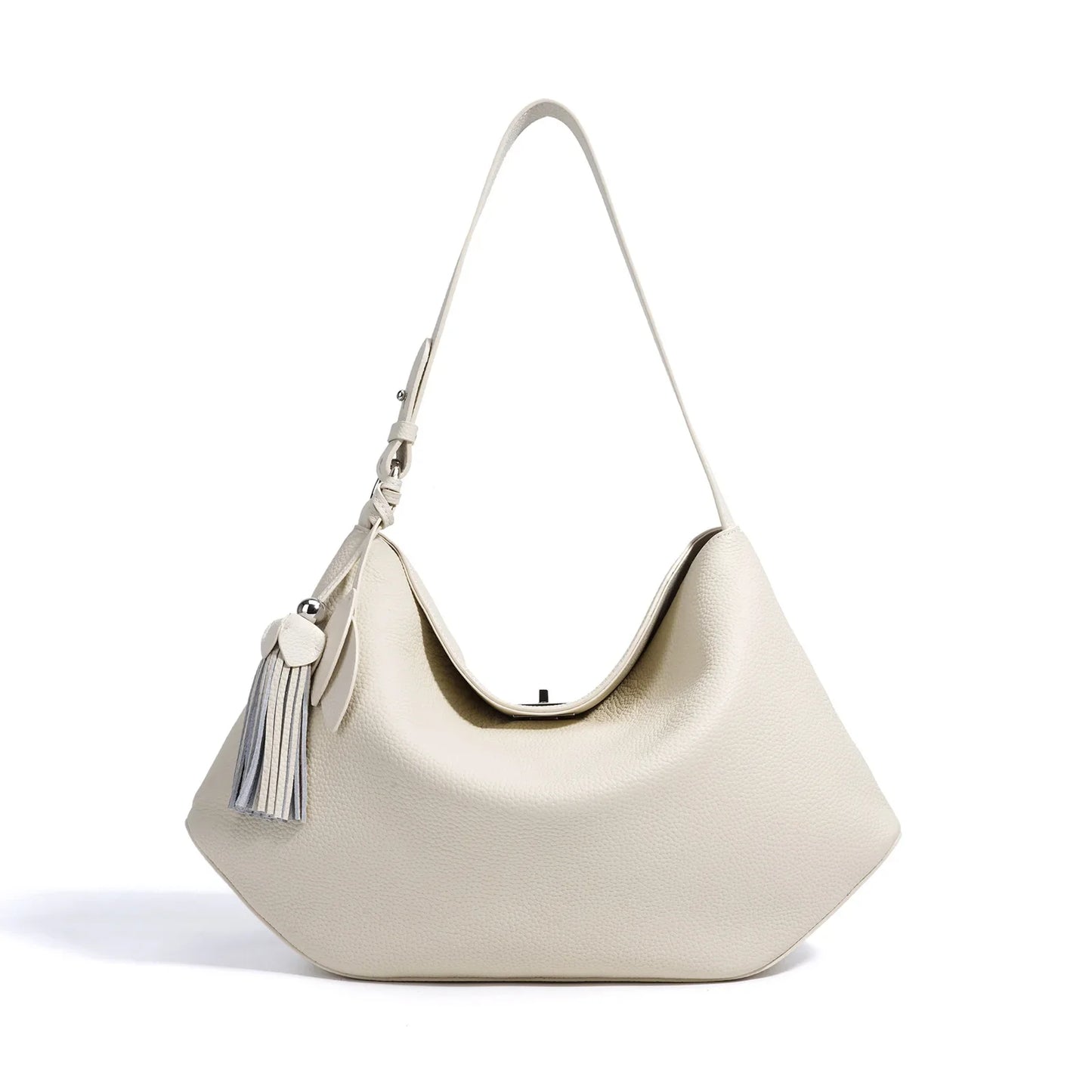 2026 Hot Top Grain Leather Spacious Tote Bag Fashionable Underarm Single Shoulder Crossbody Bag Women Chic Shopping Hobo Handbag