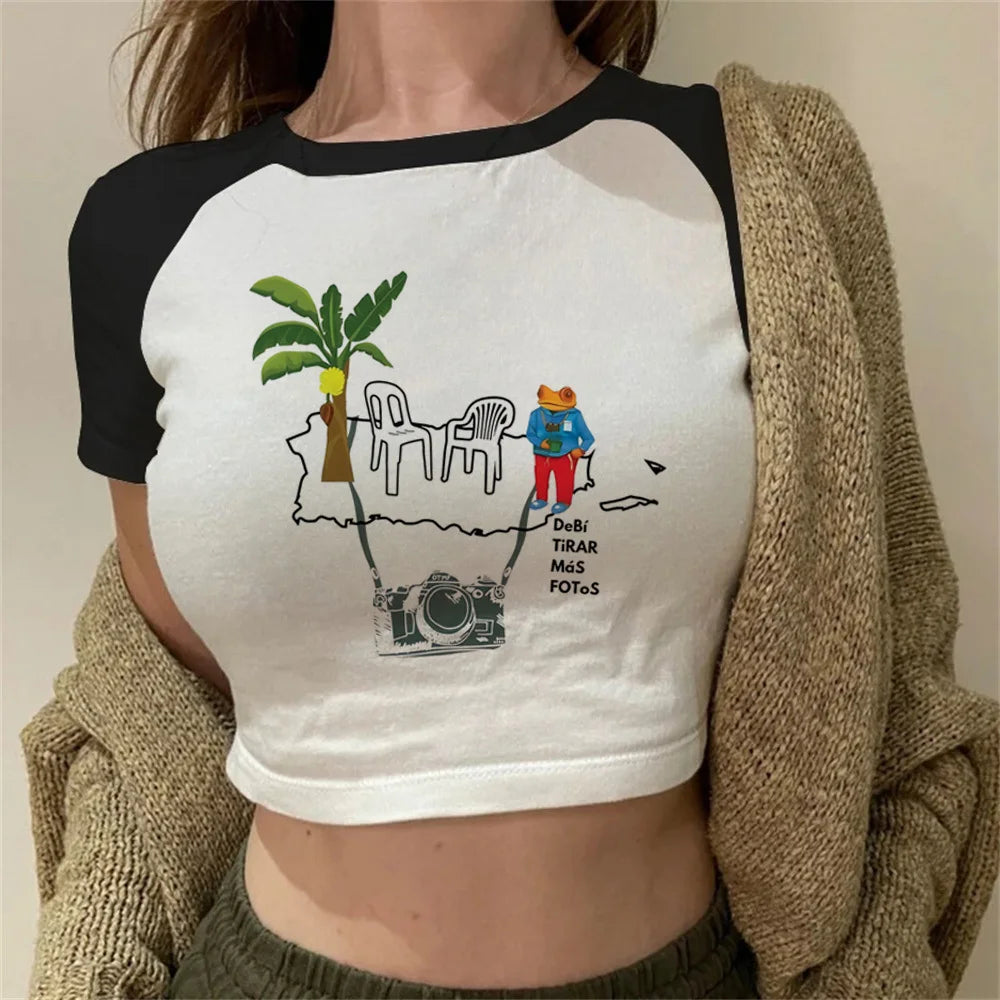 Dtmf Bad Bunny top tees women kawaii Classic Colorful Grunge harajuku  top tees anime Psychedelic harajuku korean clothes kawaii