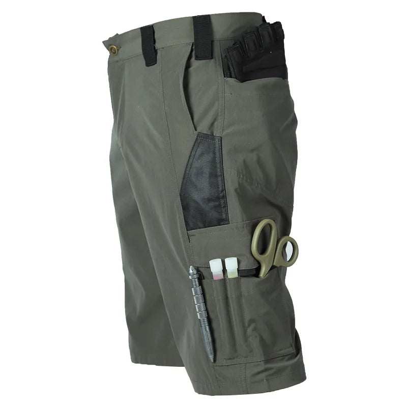 Tactical Camouflage Shorts Outdoor Work Pants Men's Multi-pocket Casual Cargo Short Pants Quick Dry Wear-resisting Shorts Male