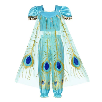 Halloween Party Princess Dress Kids Jasmine Costume