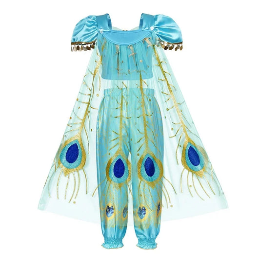 Halloween Party Princess Dress Kids Jasmine Costume