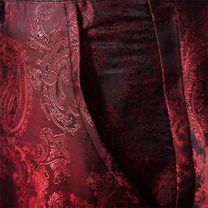 New Men Business Jacquard Suit Pants Black / Red / Purple / Navy Fashion Male Wedding Party Dress Thin Trousers