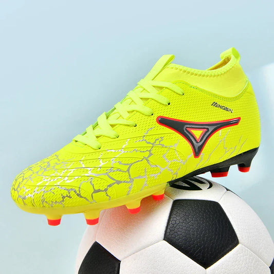 Men Ankle Football Boots Outdoor Grass Cleats Unisex Soccer Shoes Long Society Spikes FG Professional Football Shoes Chuteira