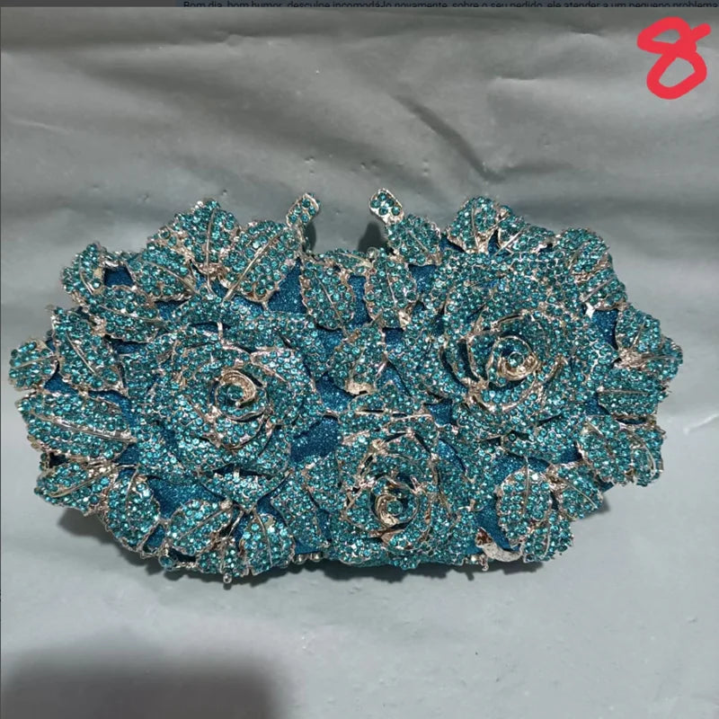 Golden Silver Color Stones Money Clutch Bag Women Crystal Clutches Bridal Handbags Wedding Party Cocktail Minaudiere Bag Purse