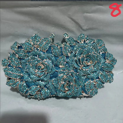Golden Silver Color Stones Money Clutch Bag Women Crystal Clutches Bridal Handbags Wedding Party Cocktail Minaudiere Bag Purse