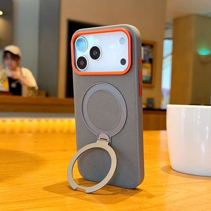 funda For iPhone Air Case ELVEV Magnetic Luxury PU Leather Anti-fall with Rotatable Ring Stand Cover for iphone17 pro max كفر