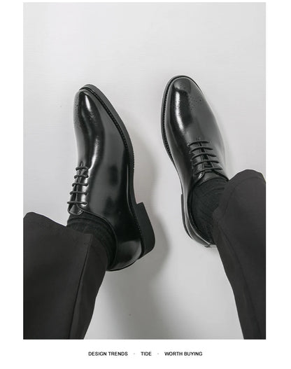 Men's Dress Shoes Trend Wedding Social Casual Leather Men Office Casual Business Shoes High Quality Formal Oxford Shoes Male