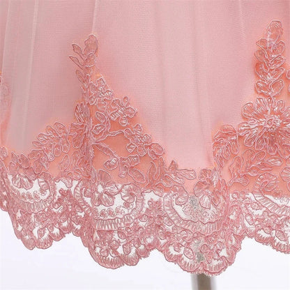 Children's Elegant Dresses For Girls Baby 1st Birthday Party Dress Girls Princess Skirt Kids Lace Vestidos 0-24Months