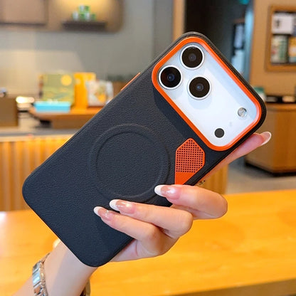 Iphone 17 Pro Máx Case ELVEV Magnetic Luxury PU Leather Heat Dissipation Protection Cover for iPhone 17, Air