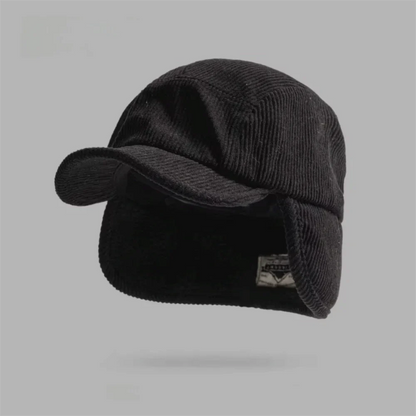 Versatile Retro Bomber Hats Fleece-Lined Warm Corduroy Caps Windproof Earflap Lei Feng Caps Autumn Winter Men Women Wear