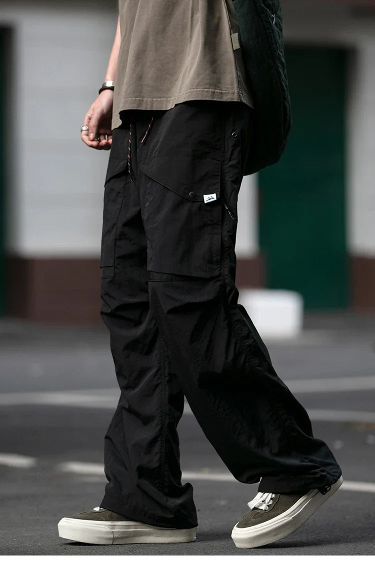 Spring Summer Korean Outdoor Functional Waterproof Cargo Pants For Men Clothing Harajuku Joggers Casual Breathable Pants Male