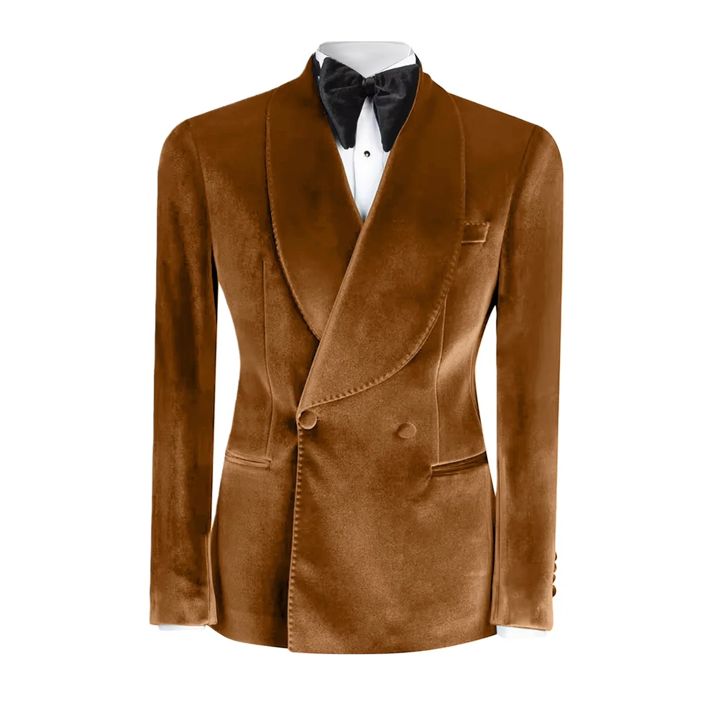 Vintage Velvet Wedding Tuxedos Jacket Double Breasted Men Blazers Suit Peaked Lapel Groom Wear Party Sport Coats Customized