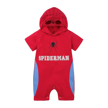 Spider Man Batman Captain Baby Rompers Newborn Baby Kawaii Cute Anime Cartoon Cosplay Costume Jumpsuit Cotton Clothes Kid Gift
