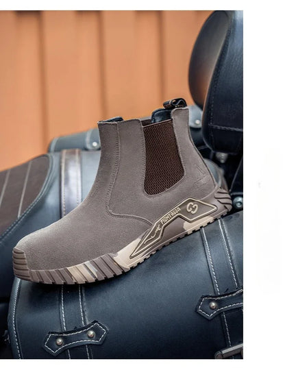 steel toe work boots for men industrial construction work protection shoes anti smash anti puncture safety shoes without laces