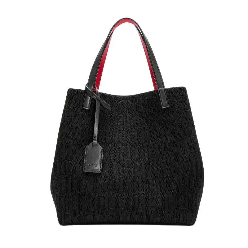 Women's Luxury Design Multi functional Handheld Shopping Handbag Fashionable New 2024 Solid Color Handbag
