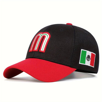 Unisex M Letter Embroidery Baseball Caps Spring Autumn Outdoor Adjustable Casual Hats Sunscreen Hat