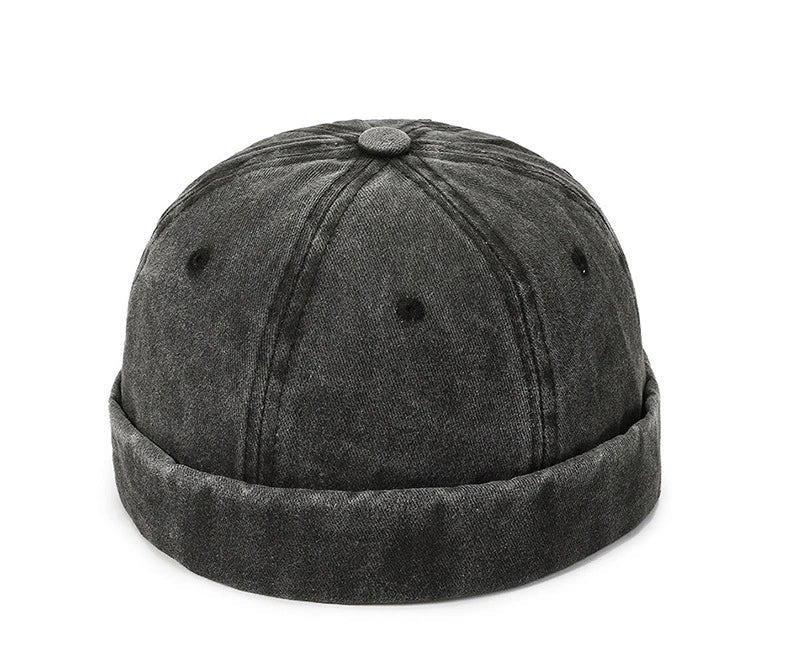 Hatsmen's Four Seasons Denim Cloth Gua Skin Hat, Street Bare Panel, Landlord Hat, Personality Fashion, Retro Outdoor Trend