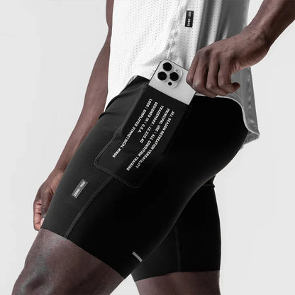Men's Workout Shorts Quick Dry Skinny Running Shorts Gym Fitness Jogger Stretch Slim Fit Bodybuilding Short Pants Activewear