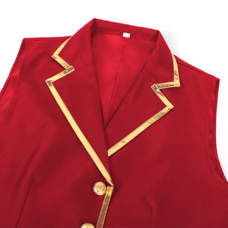 Men Suit Vest British Style Slim Contrast Color Male Waistcoat Turn Down Collar Single-breasted Wedding Party Man Vest