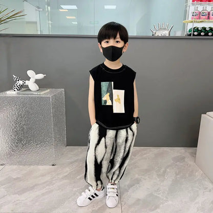 Vest Set Boy´s Clothing Children's From 8 12 Years Shorts Summer Suit Kids Boys Child Boutique 4 Wear Clothes Toddler T-shirt 7