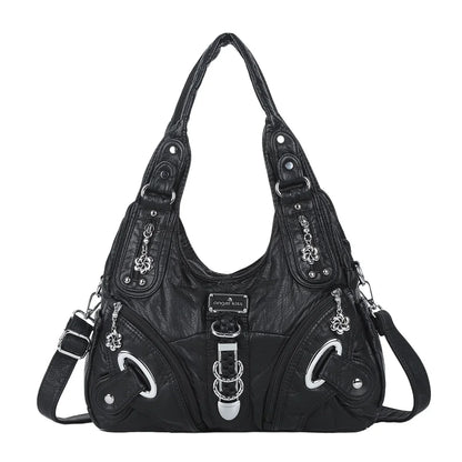 Vintage Bag Large Women's Shoulder Bag Leopard Print Top-Handle Fashion Satchel Dumpling Tote Hobos Handbags