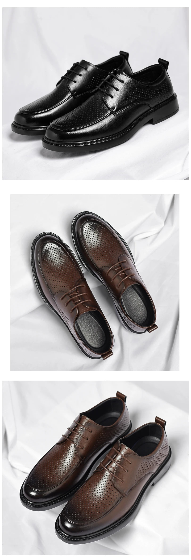 Big Size Elevator Shoes Men Leather Shoes Height Increasing Shoes For Man Increase Insole 6-8CM Invisible Heightening Lift Shoes