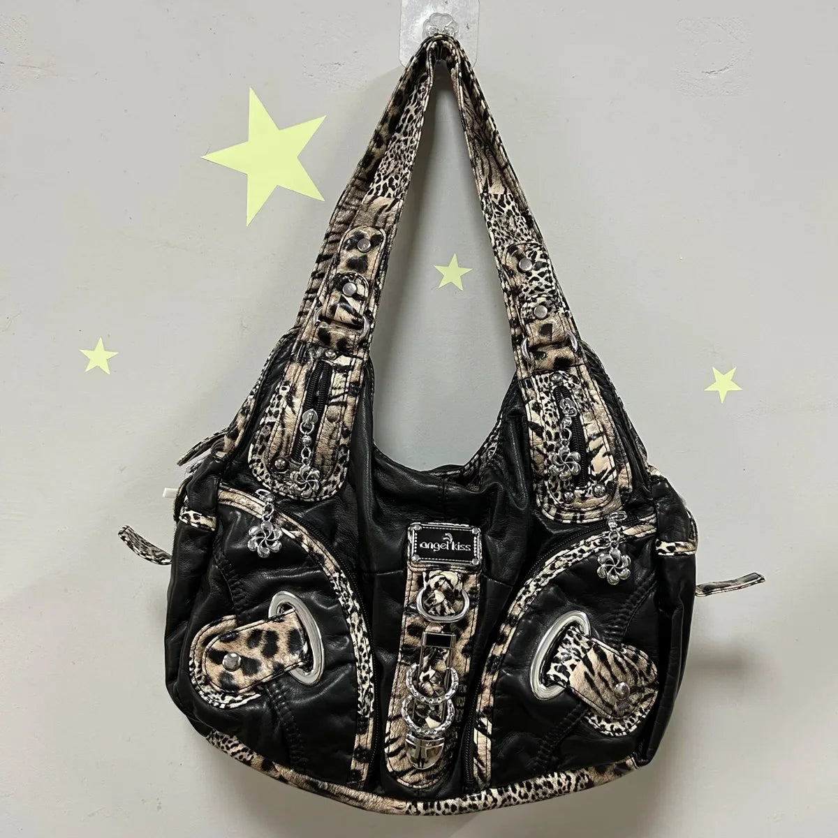 Women Handbags Fashion Leopard Shoulder Bag Large Tote Top-handle Shopping Pack Multifunctional Satchel Lady Hobos  Big Purse