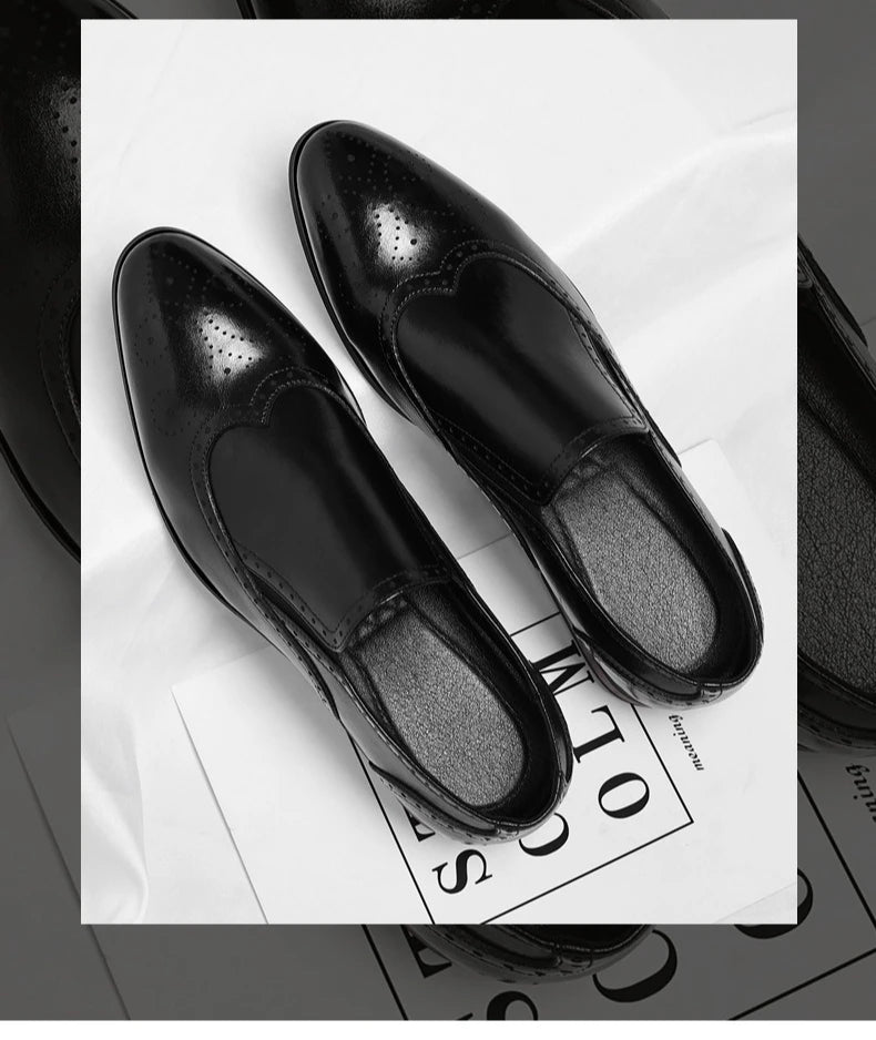 Big Size New Dress Shoes for Men Summer Autumn Business Casual Shoes Male Fashion Solid Color Wedding Elegant Shoes Man