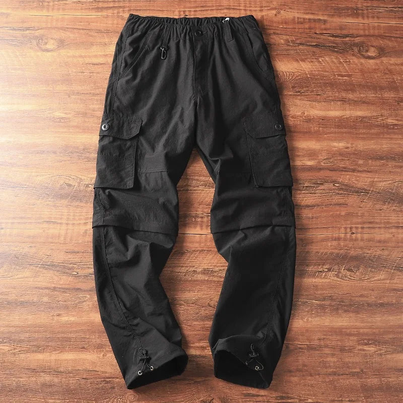 Men's Lightweight Cargo Pants Straight Casual Sport Shorts Summer Quick Drying Breathable Outdoor Fishing Hiking Climbing Pants