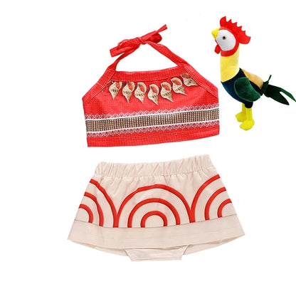 Moana Dress Costumes Cosplay Girl Dresses Anime Movie Moana Costume Halloween Costumes Gifts Kids Dress for Girls Outfit