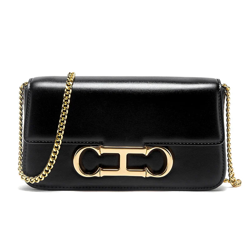 Women's Chain Bag Summer New Black Shoulder Bag Women's Flip Phone Bag
