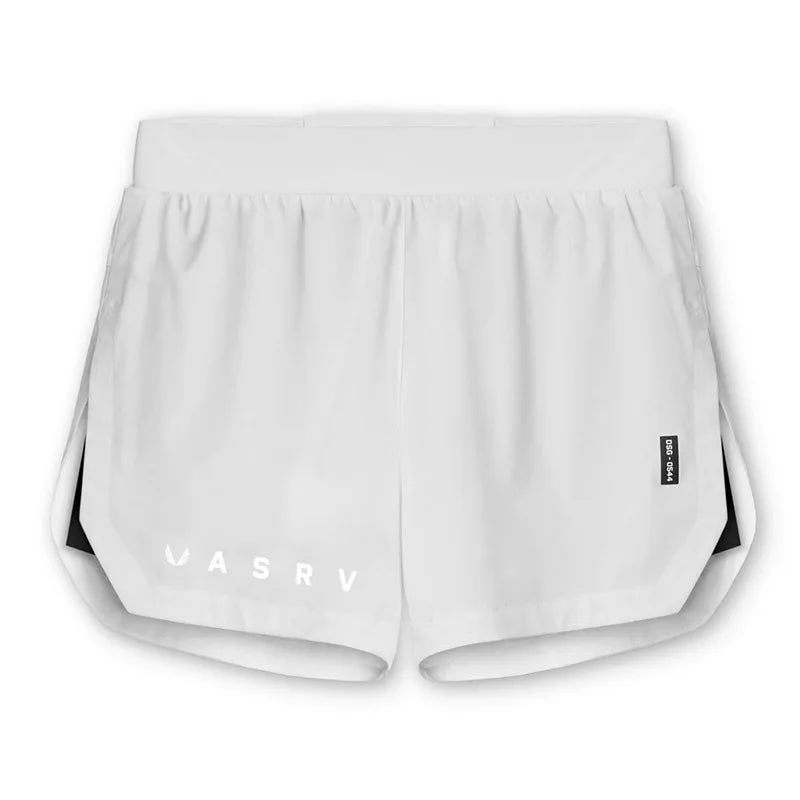 Mens Gym 2 in 1 Jogger Sport Short Pants Man Quick Dry Running Workout Basketball Shorts Male Gym Fitness Sweatpant Bottoms