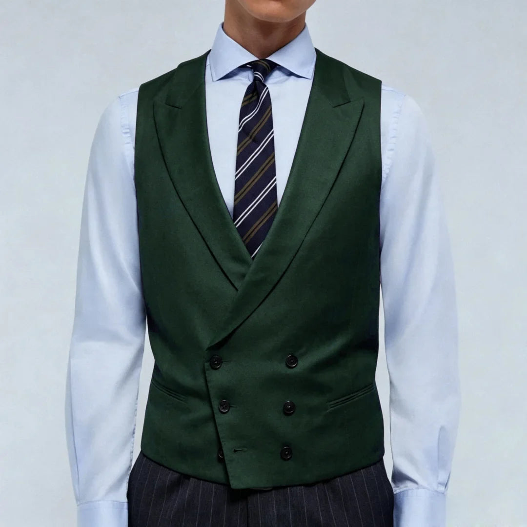 Men Vest Pink Double Breasted With Lapel Solid Waistcoat For Wedding Banquet Business Work Office Casual Daily Men Suit Vest