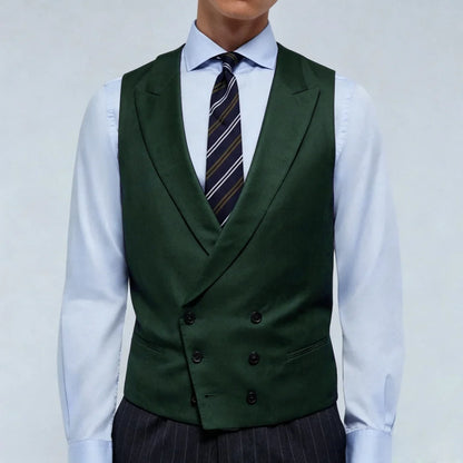 Men Vest Pink Double Breasted With Lapel Solid Waistcoat For Wedding Banquet Business Work Office Casual Daily Men Suit Vest