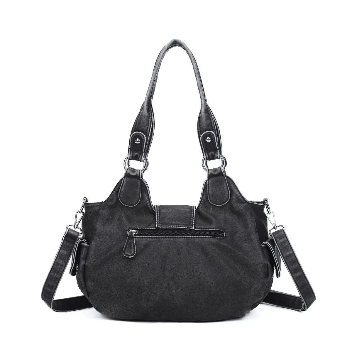 Women Handbag Stitching Leopard Top-handle Shoulder Bag PU Dumpling Pack Multi-pockets Shoulder Bags Phone Money Pack