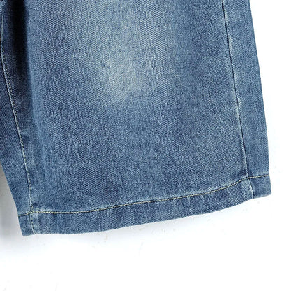 Capris Jeans Loose Women's Shorts Baggy Summer Clothes Korean Dongdaemun 2025 Woman Clothing Blue Big Size Hanbok Pants Short