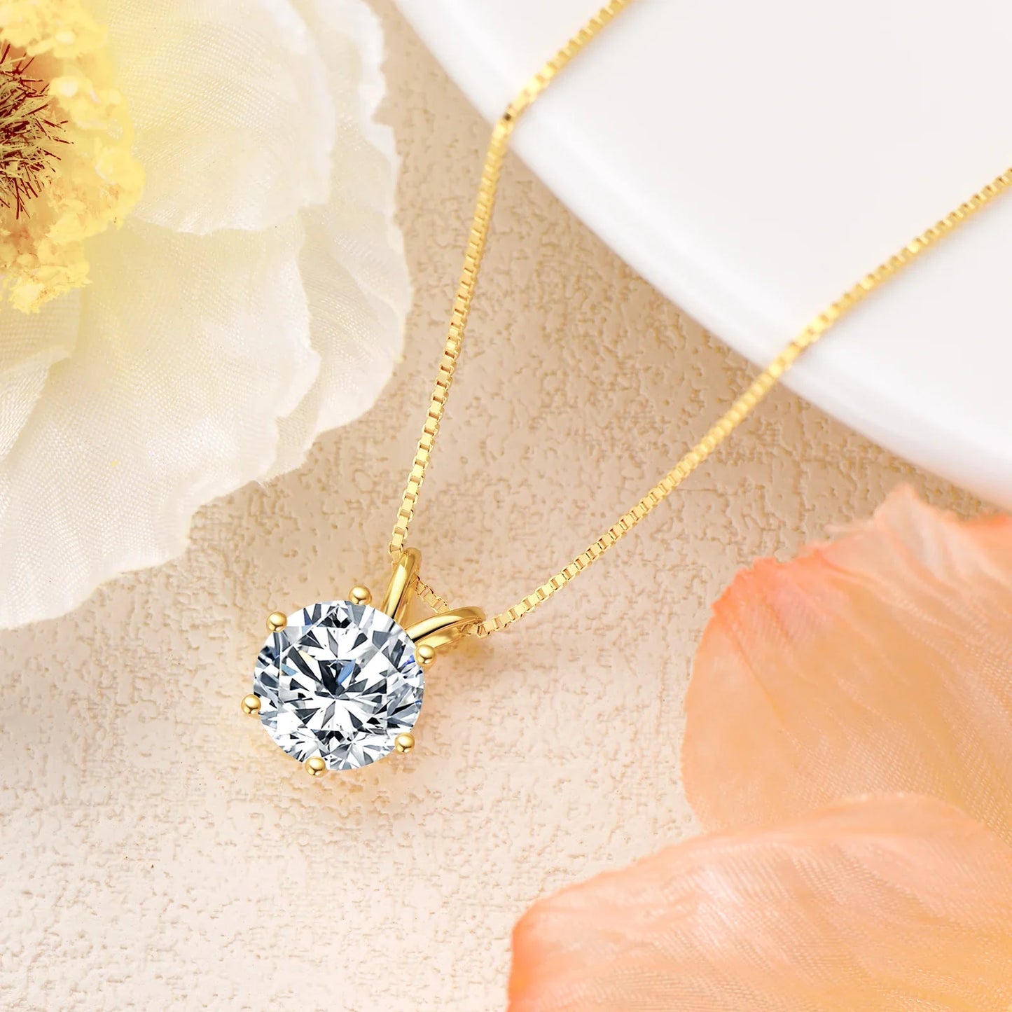0.5ct-5ct Moissanite Pendant Necklace With Certificate For Women Original Real 925 Silver Chain Solitaire Drop Necklaces