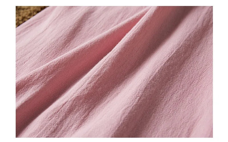 Embroidery Ethnic Style Fashion Clothes Vintage Cotton Linen Streetwear Harajuku Chinese Style Summer Dress for Women Clothing
