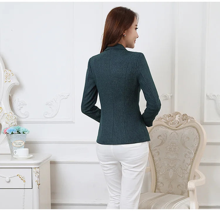 Fashion Women Blazers Jackets Work Office Lady Suit 2025 Slim Single Breasted Business Female Blazer Coats Formal Veste Femme