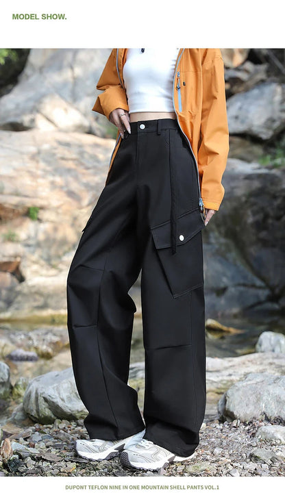 Outdoor Hiking Pants Woman 3 In 1 Removable Fleece Waterproof Camping Trousers Winter Large Pocket Windproof Cycling Travel Pant